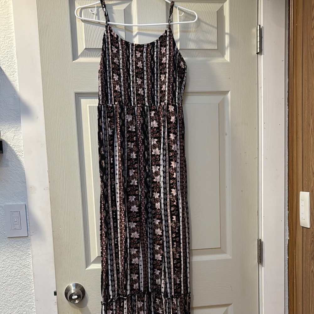 Floral Striped Maxi Dress